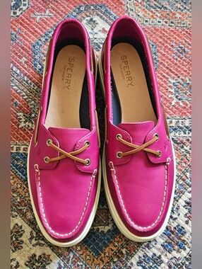 Sperry Women's Top-Sider Platform Hot Pink Boat Shoes - Size 11